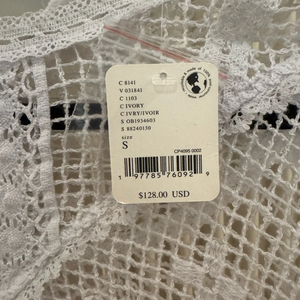 Free People intimately. Sheer White/Ivory Mesh body suit.NWT size small